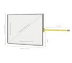 Desenho técnico com dimensões do Painel Sensível ao Toque Resistivo 5.7" Formato 4:3