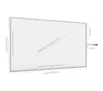 Desenho técnico com dimensões do Kit Painel Sensível ao Toque Resistivo 15.6" Formato 16:9