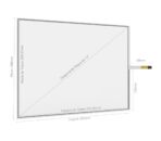 Desenho técnico com dimensões do Kit Painel Sensível ao Toque Resistivo 17" Formato 4:3