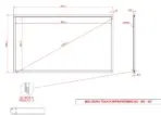 Desenho técnico com dimensões do Moldura Sensível ao Toque Infravermelha 42" Formato 16:9
