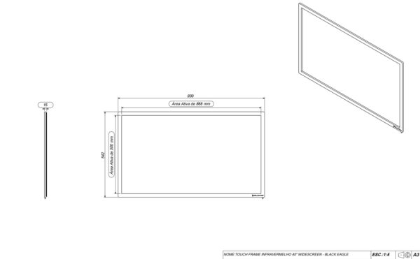 MOLDURA SENSÍVEL AO TOQUE INFRAVERMELHA 40" FORMATO 16:9-4907