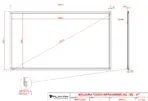Desenho técnico com dimensões do Moldura Sensível ao Toque Infravermelha 47" Formato 16:9