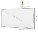 Desenho técnico com dimensões do Kit Painel Sensível ao Toque Resistivo 19" Formato 16:9