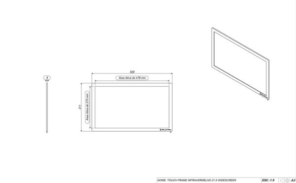 MOLDURA SENSÍVEL AO TOQUE INFRAVERMELHA 21.5" FORMATO 16:9-4791