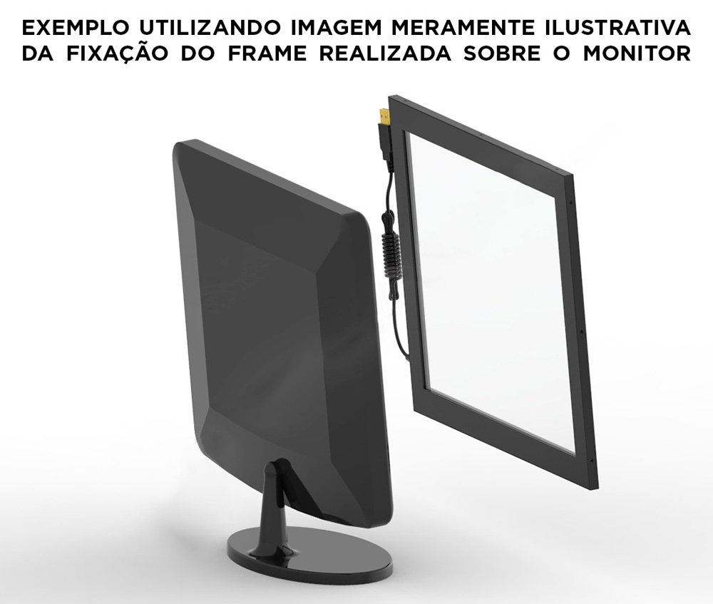 Moldura Sensível ao Toque Infravermelha 21.5" Formato 16:9 - monitor touch screen industrial Playtix