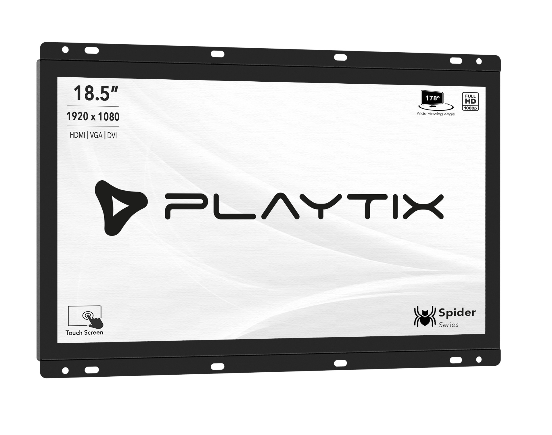 MONITOR OPEN FRAME TOUCH SCREEN CAPACITIVO 18.5" FULL HD IPS MULTITOQUE - SPIDER WAVE-0 Monitor touch screen open frame 18.5 capacitivo Spider Wave Playtix